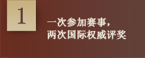 一次参加赛事，两次国际权威评奖