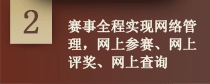 赛事全称实现网络管理，网上参赛，网上评奖，网上查询